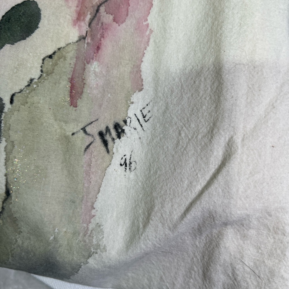 J Marie Women's Cream Artistic Shirt 1/2 Button Down - Picture 9 of 9